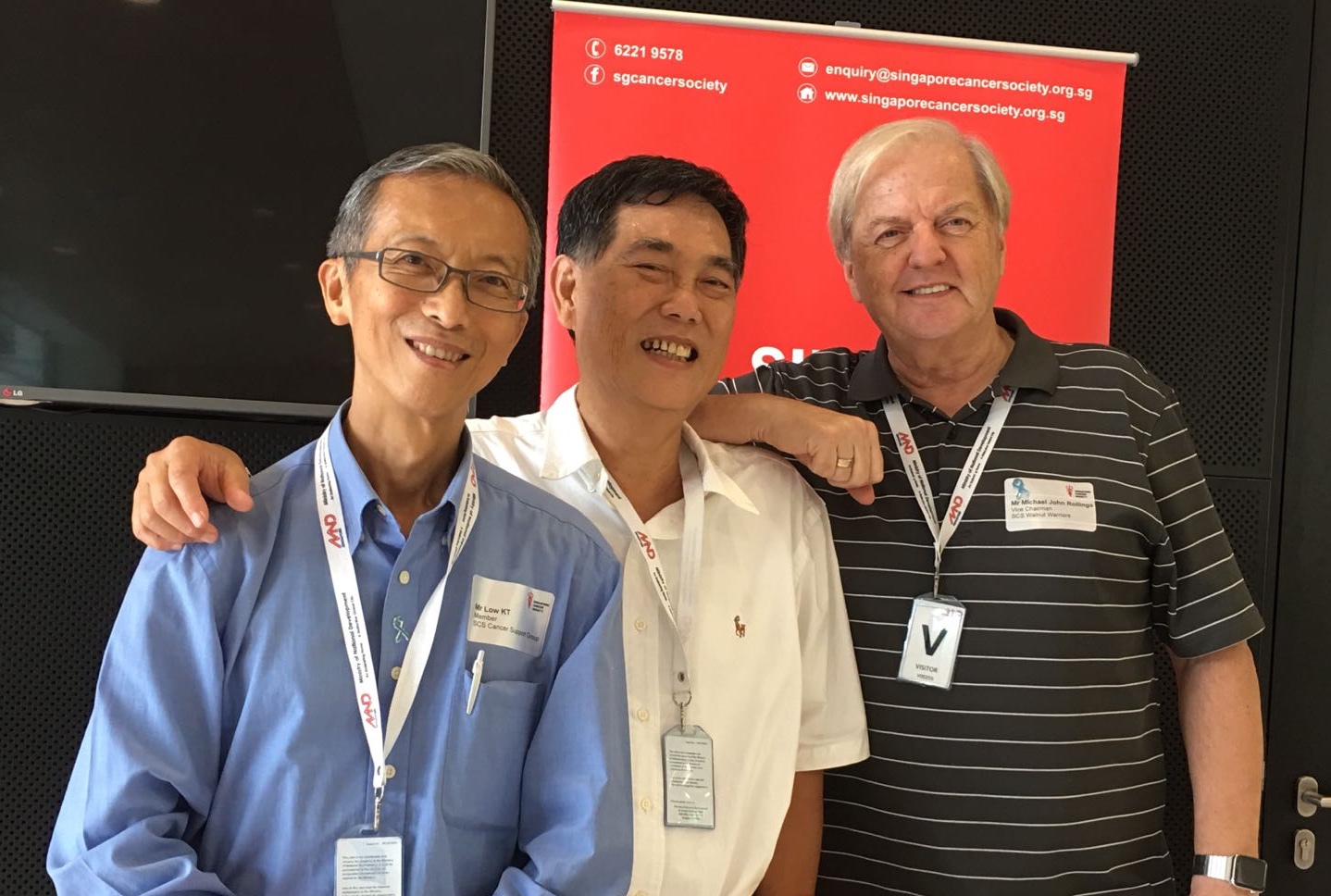 Today, Mike is an active patient ambassador with the Singapore Cancer Society's Walnut Warriors Prostate Cancer Support Group